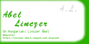 abel linczer business card